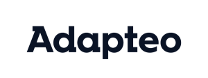 Logo reading Adapto in bold dark blue on a transparent background
