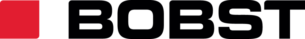 Brand logo red rounded square mark on a black background at left edge of the page