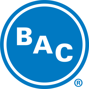 Blue circular logo with a white ring and the bold white letters BAC inside Trademark