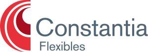 Constantia Flexibles logo with red circular arcs and blue wordmark reading Constantia Flexibles