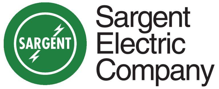 Sargent Electric Company logo green circular emblem with bolts and SARGENT text beside the Sargent Electric Company wordmark