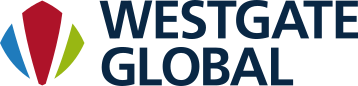 Westgate Global logo with a multicolored geometric emblem and bold navy wordmark