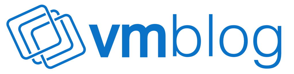 VMBlog logo blue overlapping rounded squares icon to the left of the vmblog wordmark