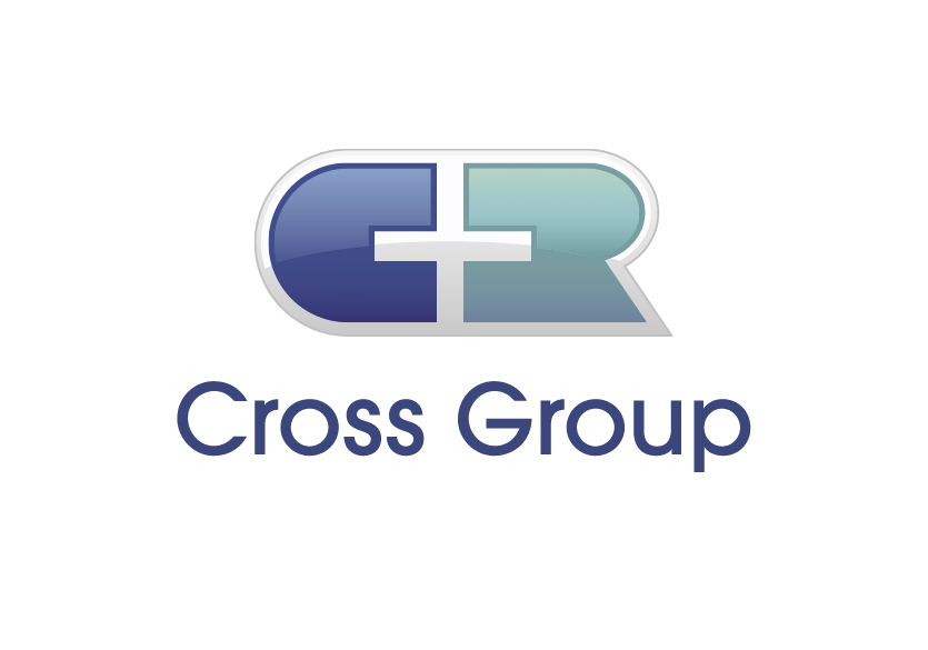 Cross Group logo a stylized blue to teal CR emblem above the blue Cross Group wordmark