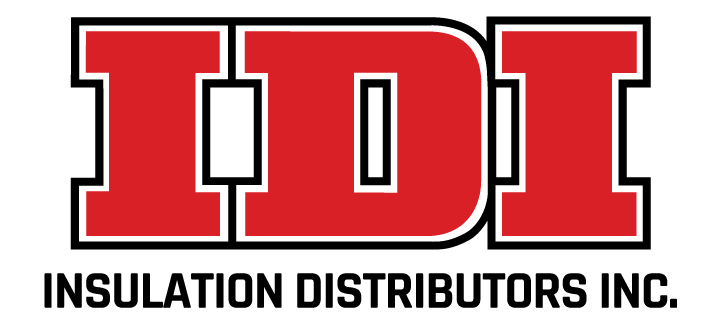 Logo with red block letters IDI outlined in white on a black background